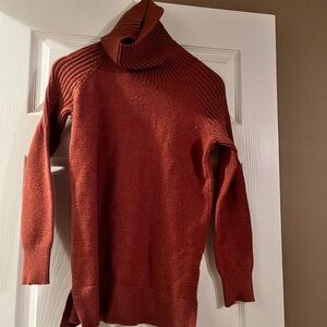 Time and Tru Women's Cowl Neck Sweater in Deep Rust